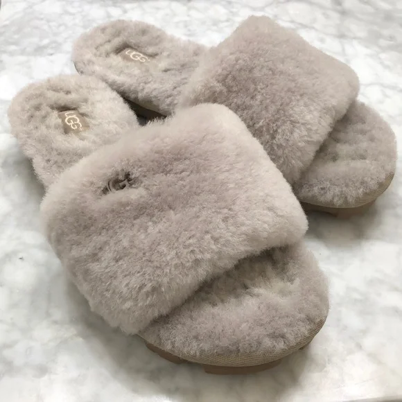 UGG Cozette Oyster Slide Sandals 1100892 Size 6 - Picture 2 of 10